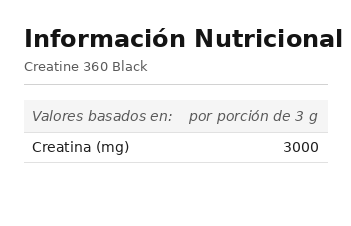 Creatine Monohydrate 360 Black
